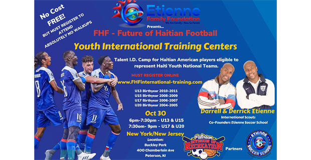 Etienne Soccer School partners with Etienne Family Foundation for the FHF-International Training Centers